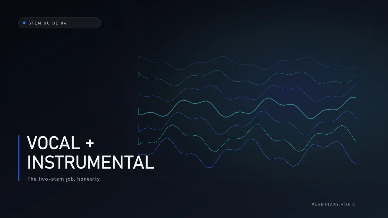 vocal and instrumental separation for AI music exports